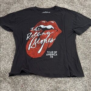 The Rolling Stones Black Cotton Tee